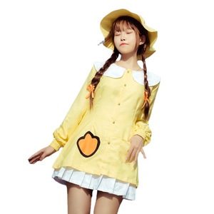 Little Yellow Duck Cosplay Costume Yellow Polyester Summer Casual Wear For Children Game Anime Role Playing - Product Image 3