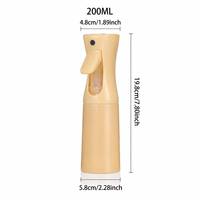 Pulverizador de Desinfección de Niebla Fina 200ml/300ml Portátil Reutilizable en Forma de Cilindro de PP/PET Botella de Spray Continuo