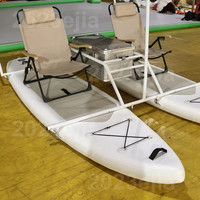 Catamaran gonflable pour 2 personnes, idéal pour la navigation de plaisance, avec moteur électrique, durable et portable, garantie 1 an