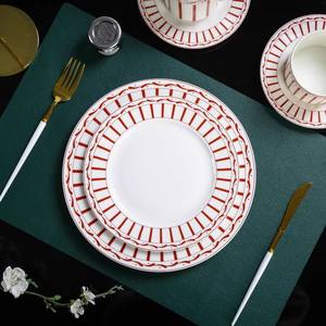 Ceramic Eco-Friendly Modern Western Cuisine <b>and</b> Beef Plate Light Luxury Coffee <b>Cup</b> Plate French Tableware <b>Set</b> of Four - Product Image 2