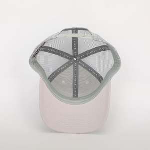 Vente en gros Chapeau unisexe 6 panneaux avec logo brodé de haute qualité personnalisé Gorras en coton gris pour les sports de plein air Casquette de camionneur classique - Product Image 5