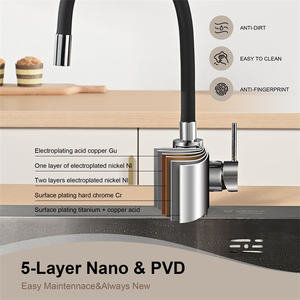 Extension de <span class=keywords><strong>robinet</strong></span> <span class=keywords><strong>flexible</strong></span> à 360 degrés, <span class=keywords><strong>flexible</strong></span> et extractible, <span class=keywords><strong>robinet</strong></span> de cuisine réglable chaud et froid, tuyau moussant universel - Product Image 4