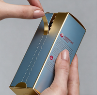 Boîte rigide recyclable en gros avec languette d'ouverture facile pour la présentation de bijoux, de chewing-gum et d'aliments pour bébés en vente au détail