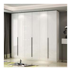 Armoires en bois de haute qualité avec un design en laque blanche, pour le rangement des vêtements - Product Image 1