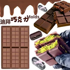 Rectangle Silicone Jetable De Qualité Alimentaire Résistant À La Chaleur Lave-Vaisselle <span class=keywords><strong>Moule</strong></span> À Gâteau pour Chocolat Grain De Café Plateau À Glace Bougie - Product Image 4
