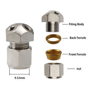QIHONG Sistema de Nebulização de Alta Pressão com Conexão de Latão de 9,52mm, Três Furos, para Resfriamento de Jardim Externo, 3/8", Prata, 200bar Máx. - Product Image 2