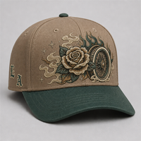 Cappellino da Baseball Personalizzato con Stampa Old English, 5 Pannelli, Visiera Curva, Stile Dad Hat, Streetwear West Coast, Vendita all'Ingrosso, MOQ Basso