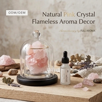 Diffuseur en cristal rose Spar de qualité supérieure, design cloche, coffret cadeau, emballage personnalisable pour souvenir de mariage