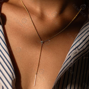 2025 लड़की फैशन गहने चांदी की सोने की बीड चेन 925 डिजाइन के साथ बनी - Product Image 2