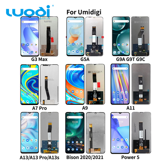 Factory Direct Price Mobile Phone Screen for Umidigi G3 Max G5A G9A G9T G9C A7Pro A9 A11 A13 Bison 2020 2021 Power5 Replacements