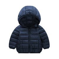 Eco-vriendelijke wollen gewatteerde kinderjas met capuchon Herfst Winter Rits Cartoonprint Jongens Meisjes Casual bovenkleding Medium