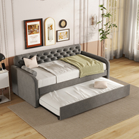 Willsoon Último Diseño Muebles de Dormitorio Modernos Sofá Cama Nido Individual Cama Doble Tapizada Panel de Contrachapado