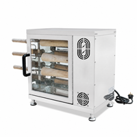 Máquina Comercial de 8 Rodillos para Pasteles de Chimenea, Horno de 3.2KW para Kurtos Kalacs Húngaros, Horno de Acero Inoxidable para Hacer Rollos de Pan y Helados