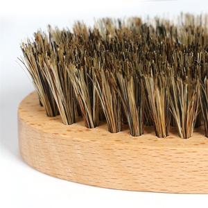 1//2pcs Beard Brush Oval Flower Pig <strong>Mane</strong> Elm Beard Brushes Men Care Products Burlywood Color - Product Image 2