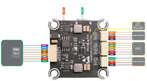 F405 v4 fc & ls 60a esc 30 x30 מ "מ מחסנית f405 בקר blhelis 60a esc עבור fpv פריסטייל Fv 10 אינץ 'uv fpv - Product Image 3