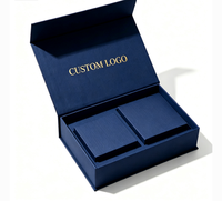 Boîtes à bijoux personnalisées avec logo, en carton rigide, pour mariage, emballage cosmétique de luxe, boîte cadeau magnétique, bougie