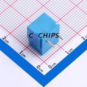 DB300R-5.0-2P-BU-S Screw Terminal Block P=5mm Connector ( Construction: 1x2P )( Pitch: 5mm )( Color: Blue ) - Product Image 2