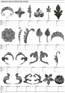 Accesorios de hierro forjado de fábrica de 95mm, elementos de componentes ornamentales, flores decorativas para piezas de valla de puerta - Product Image 5