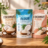 Sachet Doypack Personnalisé en Plastique Mat Refermable avec Fermeture Éclair, Qualité Alimentaire, pour Poudre de Lait de Coco