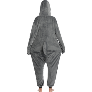 Offre Spéciale femmes requin gris pour <span class=keywords><strong>Kigurumi</strong></span> flanelle polaire Onesie Style décontracté dessin animé imprimé Animal vêtements de nuit pyjama costumes quantité minimale de commande 3 pièces - Product Image 5