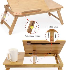 Foldable Laptop Stand Bed Height-adjustable Study Desk Foldable laptop lap tray - Product Image 6