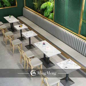 Elegantes Muebles para Heladería Juegos de Muebles de Metal y Cabinas de Comedor Venta al por Mayor de Mesas y Sillas - Product Image 1