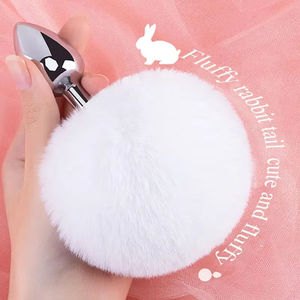 Juguetes Sexuales Eróticos de Juego de Roles BDSM para Mujeres Adultas, Tapón Anal de Metal con Cola de Conejo de Peluche, Masajeador de Próstata, Tapón Anal - Product Image 4