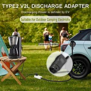 <span class=keywords><strong>Adaptateur</strong></span> Schuko Premium V2L Type 2 vers <span class=keywords><strong>prise</strong></span> EU, étanche IP67, pour kit de décharge d'énergie d'urgence pour <span class=keywords><strong>camping</strong></span> extérieur et véhicules électriques - Product Image 4