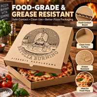 Boîte à pizza à emporter en carton ondulé recyclable, prix d'usine, résistante à l'eau et à l'huile, adaptée aux restaurants