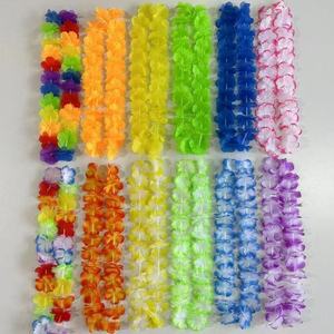 Colliers de fleurs pour adultes, décorations hawaïennes, accessoires pour fêtes Luau, plage tropicale, <span class=keywords><strong>Aloha</strong></span>, été, <span class=keywords><strong>piscine</strong></span> - Product Image 5
