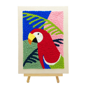 <span class=keywords><strong>VOSAN</strong></span> Kit de Peinture au Poinçon en Coton DIY, Ensemble de Fil à Poinçonner pour Débutants, Artisanat Fait Main, Animaux, Nature - Product Image 5