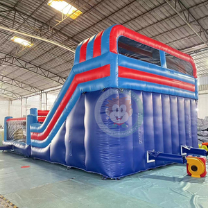 Bambini fulmini McQueens giocattoli gonfiabili di rimbalzo con scivolo blu auto luna saltellante Jumper parco giochi - Product Image 5