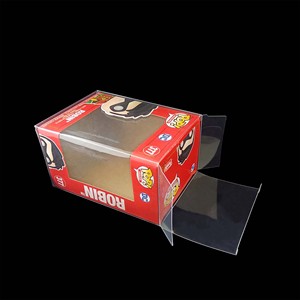 Top Selling Recycled Materials 0.35mm 4" Square <strong>Auto</strong> Lock Transparent PET Plastic Display Boxes Embossing for for Protector - Product Image 2