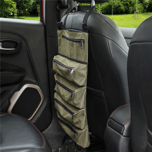 Car Tool Hanging Bag 600D Oxford Cloth 4-7 Compartments Camouflage Military Green Front <b>Seat</b> <b>Storage</b> Organizer - Product Image 4