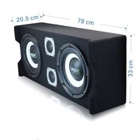 TANBX TB-JG12DD, haut-parleur de voiture actif avec double subwoofer de 12 pouces et tweeters, basses puissantes pour véhicule