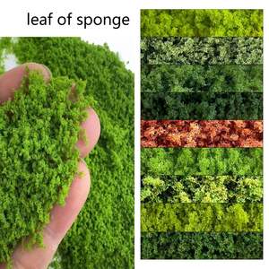 木と葉付きプラスチックミニチュア砂テーブルモデルセットDIY手作りクラフト材料1:64スケール - Product Image 3