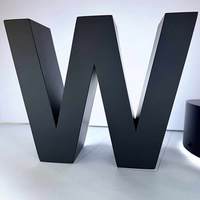 Enseigne 3D LED rétroéclairée en acier inoxydable étanche à épaisseur personnalisée pour logo de bureau, tour ou signalétique murale extérieure
