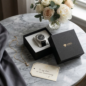 Custom Logo <b>Square</b> Box Lid And Base For Men Black Wooden Display Watch Box Luxury Packaging High End Quality - Product Image 1