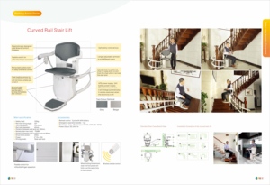 Elevador Curvo Inteligente para el Hogar, Ascensor Automático de Emergencia para Subir <span class=keywords><strong>Escaleras</strong></span> para Personas con Discapacidad - Product Image 5