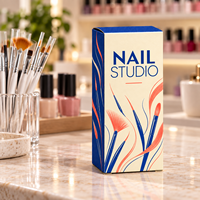 Cartons pliants personnalisés écologiques avec impression offset et pelliculage mat pour l'emballage de kits de pinceaux cosmétiques et de nail art