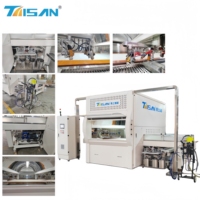 Máquina de Pulverización Automática Industrial Taisan TS-SPR1320 para Muebles y Puertas, Ancho de Trabajo de 0-1320 mm, Velocidad del Transportador de 0-8 m/min