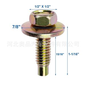 Pernos hexagonales Ford con arandelas giratorias libres 1/4-20 x 7/8 para reemplazo y reparación de sujetadores de acero para automóviles - Product Image 2