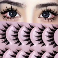 Faux cils synthétiques en bande complète, sans cruauté, pour maquillage, cosplay et manga, vente en gros