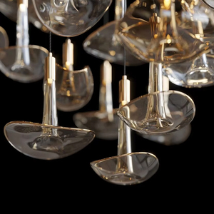 Lustre <span class=keywords><strong>LED</strong></span> moderne personnalisable en or avec télécommande/sans fil, hauteur réglable, luminaire <span class=keywords><strong>de</strong></span> plafond pour <span class=keywords><strong>salle</strong></span> <span class=keywords><strong>de</strong></span> <span class=keywords><strong>bain</strong></span>, bar, hôtel - Product Image 6