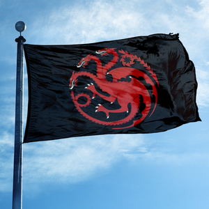 House Targaryen Flag 3x5ft <strong>Game</strong> <strong>of</strong> <strong>Thrones</strong> Double Sided Fire Blood <strong>Dragon</strong> Banner for Man Cave Wall Fan Decor - Product Image 1