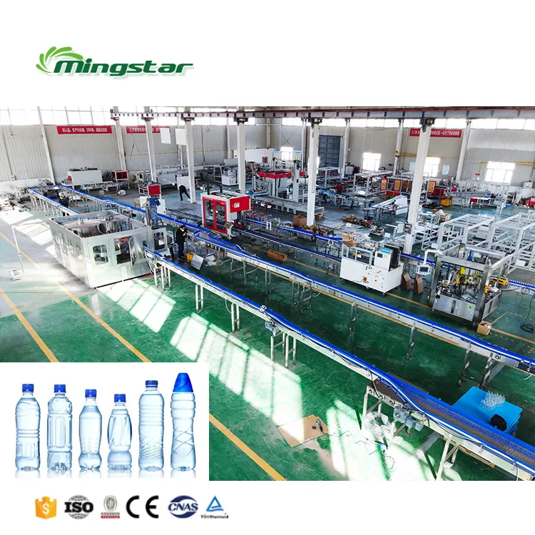Factory Price Complete Pet Bottle Pure Mineral Drinking Water Production Chain Line Bottling Filling Machine Project Plant
