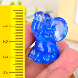 Vente en gros de sculptures miniatures en cristal écologiques de haute qualité, éléphant avec technique de mosaïque pour la décoration de la maison - Product Image 2