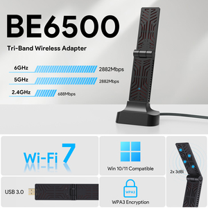 Adaptador <span class=keywords><strong>USB</strong></span> Inalámbrico Tri-Banda WiFi 7 BE6500, Adaptador de Red <span class=keywords><strong>USB</strong></span> 3.0 Inalámbrico Tri-Banda WiFi 7 BE6500 - Product Image 2