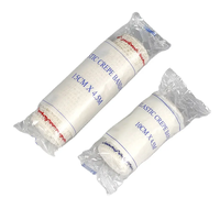 Bandage Crêpe Médical Rouge et Bleu, Attaches et Clips pour Bandages Crêpes, Bandage Crêpe Premium en Spandex