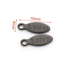 Colgantes de acero inoxidable en forma de béisbol, ovalados y rectangulares, negros, para joyería DIY, collares, pulseras, decorativos. - Product Image 4